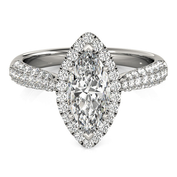 Marquise Multi-Row Diamond Engagement Ring · 0.40 ct tw
