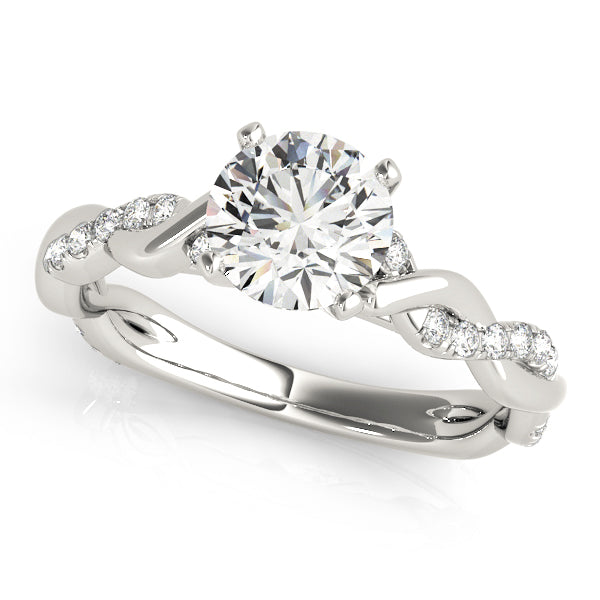 Braided Shank Diamond Engagement Ring · 0.21 ct tw