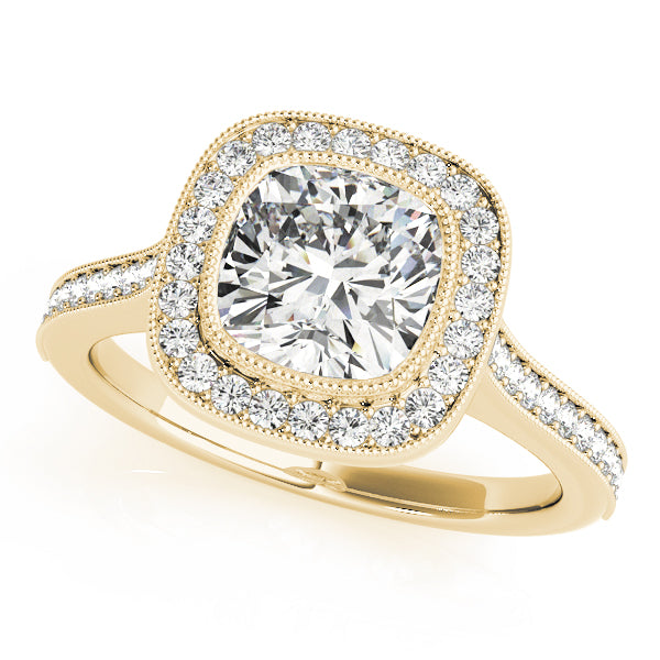 Cushion Halo Diamond Engagement Ring · 1.02 ct tw