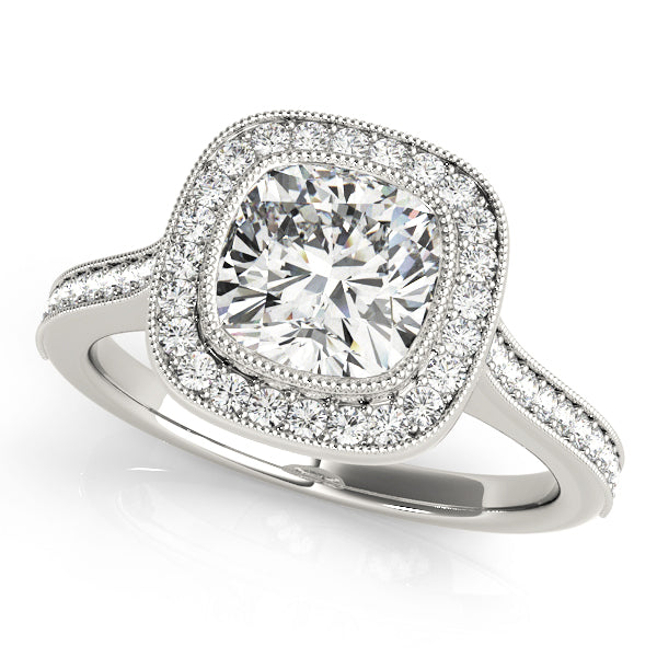 Cushion Halo Diamond Engagement Ring · 1.02 ct tw