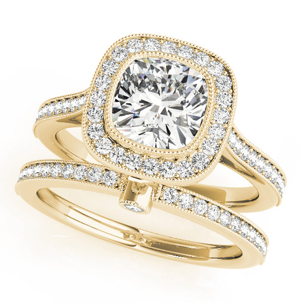 Cushion Halo Diamond Engagement Ring · 0.36 ct tw