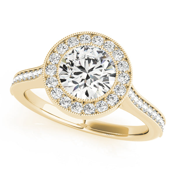 Round Halo Diamond Engagement Ring · 1.08 ct tw