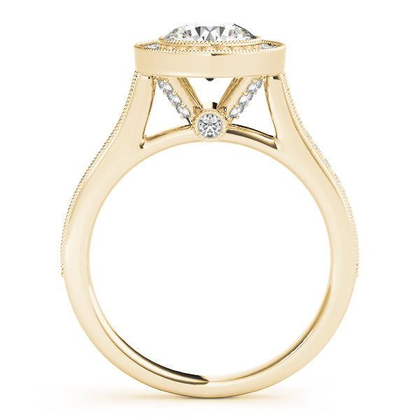 Round Halo Diamond Engagement Ring · 1.33 ct tw