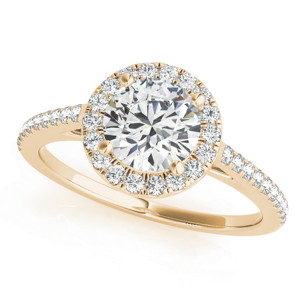 Round Halo Diamond Engagement Ring · 0.49 ct tw