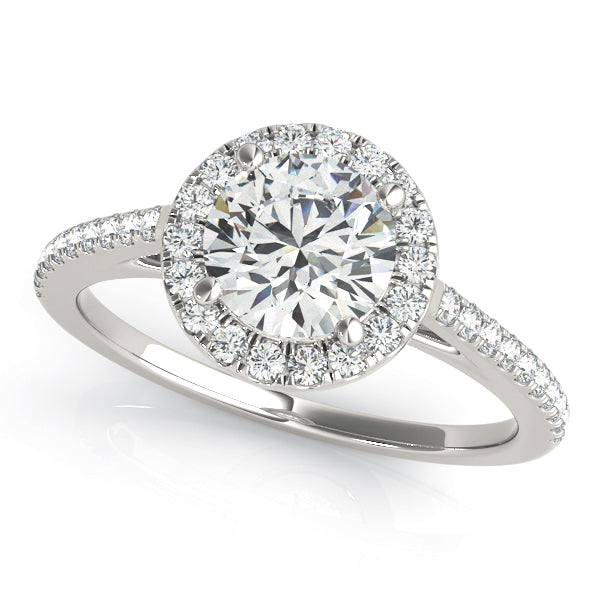 Round Halo Diamond Engagement Ring · 1.28 ct tw