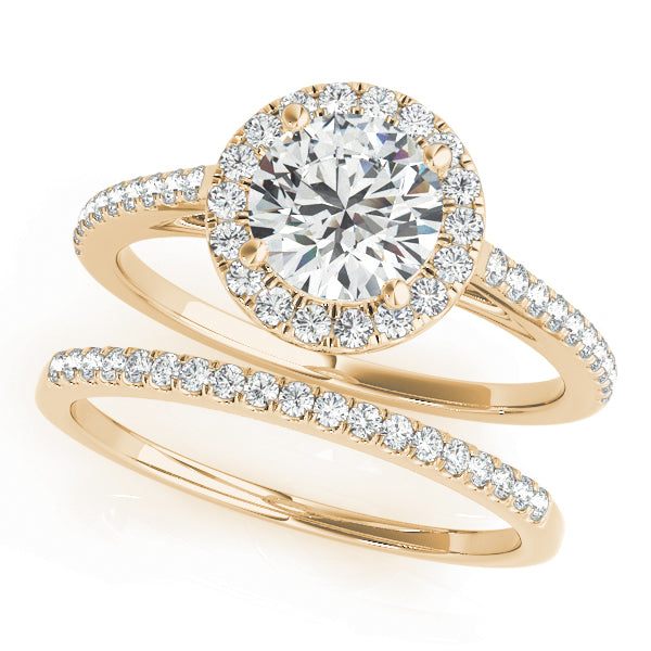 Round Halo Diamond Engagement Ring · 1.28 ct tw