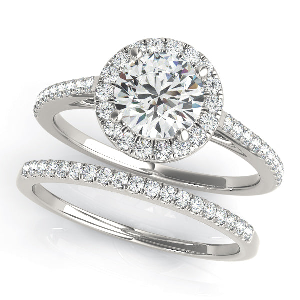 Round Halo Diamond Engagement Ring · 1.28 ct tw