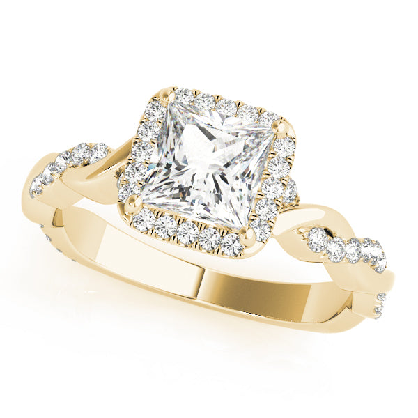 Square Braided Shank With Diamond Engagement Ring · 0.53 ct tw