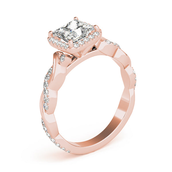 Square Braided Shank With Diamond Engagement Ring · 0.53 ct tw