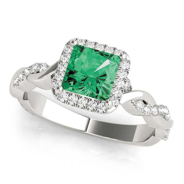 Square Braided Shank With Diamond Engagement Ring · 0.53 ct tw