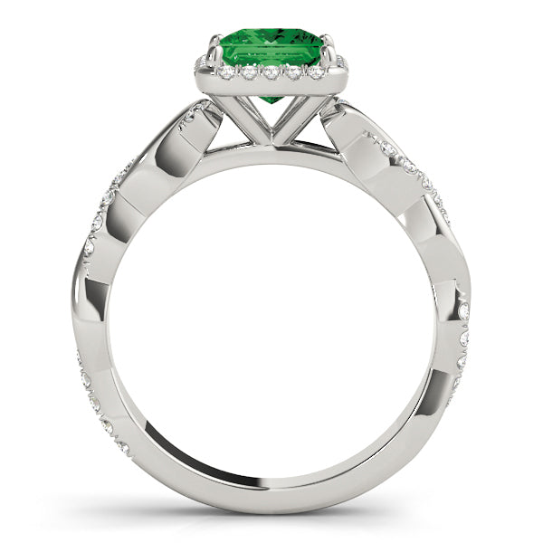 Square Braided Shank With Diamond Engagement Ring · 0.53 ct tw