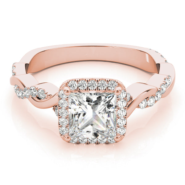 Square Braided Shank With Diamond Engagement Ring · 1.68 ct tw