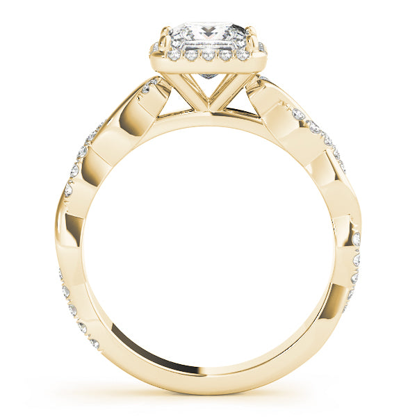 Square Braided Shank With Diamond Engagement Ring · 0.53 ct tw
