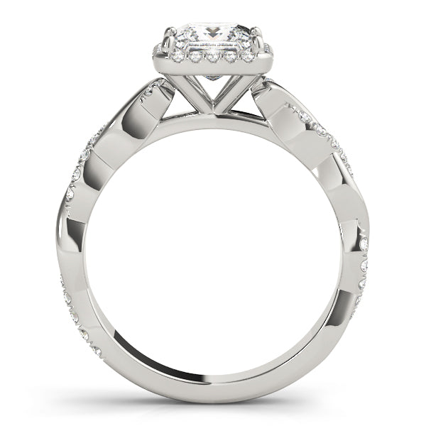 Square Braided Shank With Diamond Engagement Ring · 0.53 ct tw