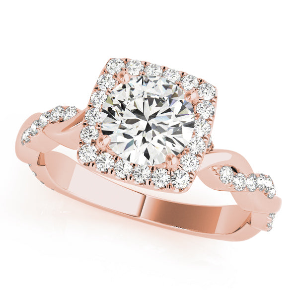 Round Braided Shank With Center Diamond Engagement Ring · 1.33 ct tw