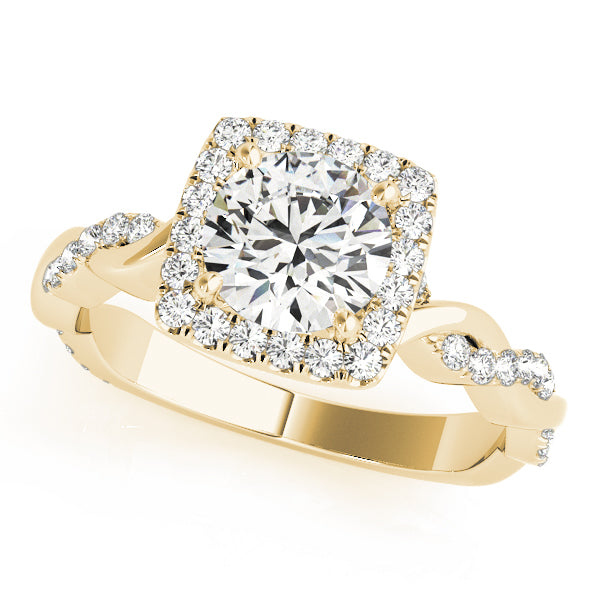 Round Braided Shank With Center Diamond Engagement Ring · 1.61 ct tw
