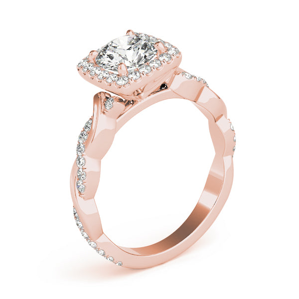Round Braided Shank With Center Diamond Engagement Ring · 1.86 ct tw