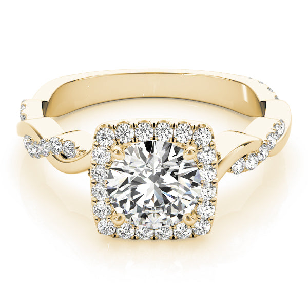 Round Braided Shank With Center Diamond Engagement Ring · 1.33 ct tw