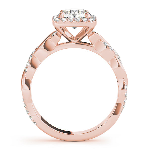 Round Braided Shank With Center Diamond Engagement Ring · 1.33 ct tw