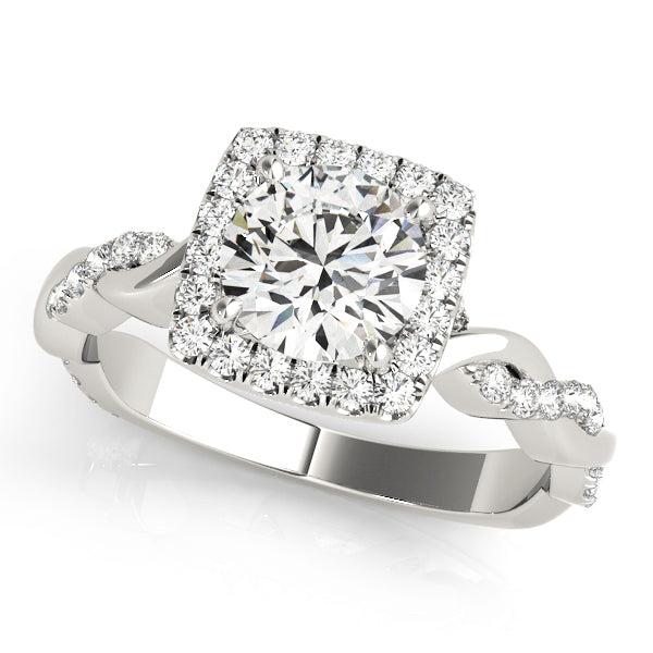 Round Braided Shank With Center Diamond Engagement Ring · 1.86 ct tw