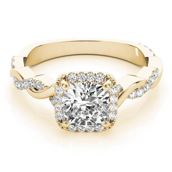 Cushion Braided Shank With Halo Diamond Engagement Ring · 2.33 ct tw