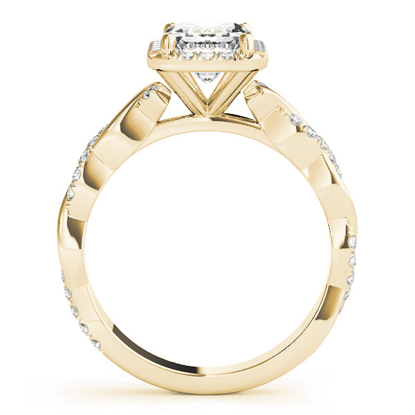 Emerald Braided Shank With Cut Diamond Engagement Ring · 2.43 ct tw