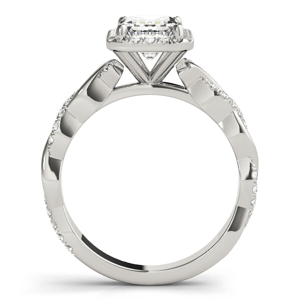 Emerald Braided Shank With Cut Diamond Engagement Ring · 2.43 ct tw