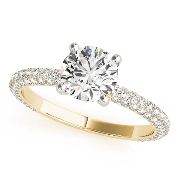 Round Pave With Head Diamond Engagement Ring · 1.49 ct tw