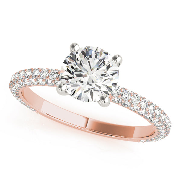 Round Pave With Head Diamond Engagement Ring · 1.49 ct tw