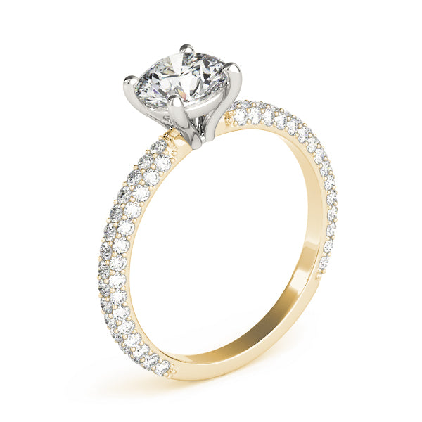Round Pave With Head Diamond Engagement Ring · 1.49 ct tw