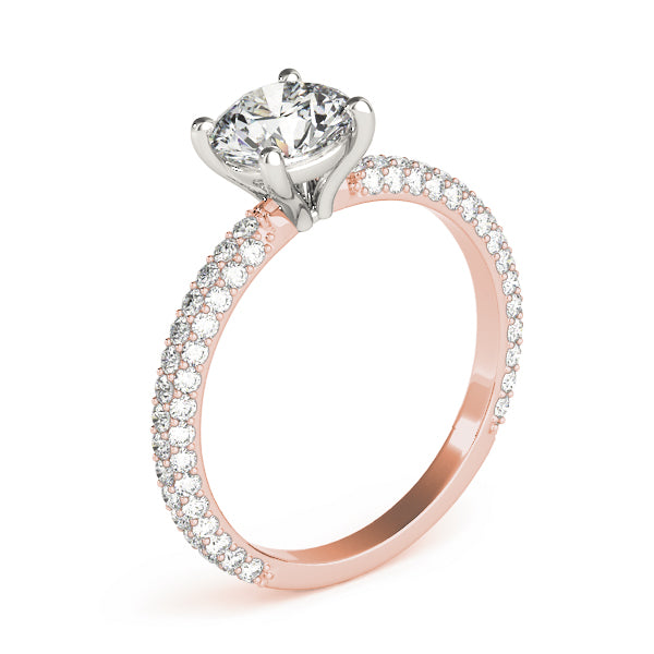 Round Pave With Head Diamond Engagement Ring · 1.49 ct tw