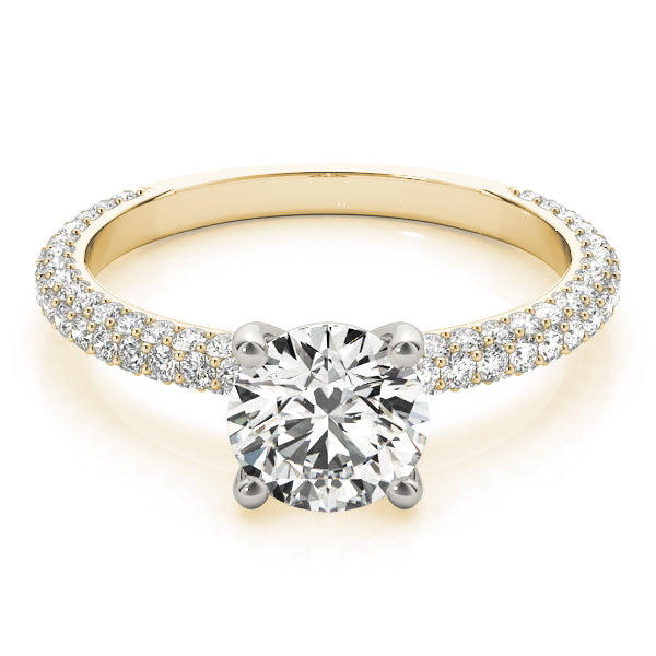 Round Pave With Head Diamond Engagement Ring · 1.49 ct tw