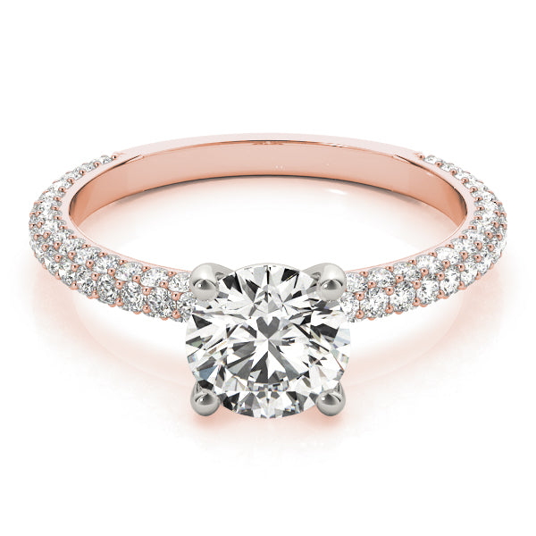 Round Pave With Head Diamond Engagement Ring · 2.49 ct tw
