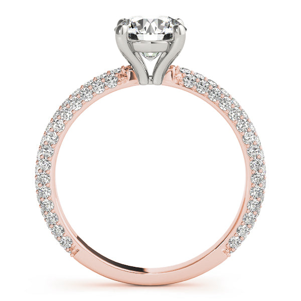 Round Pave With Head Diamond Engagement Ring · 2.49 ct tw