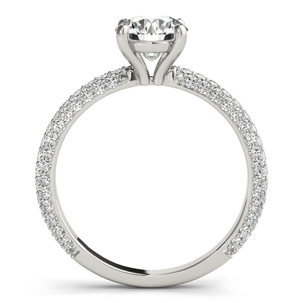 Round Pave With Head Diamond Engagement Ring · 1.49 ct tw