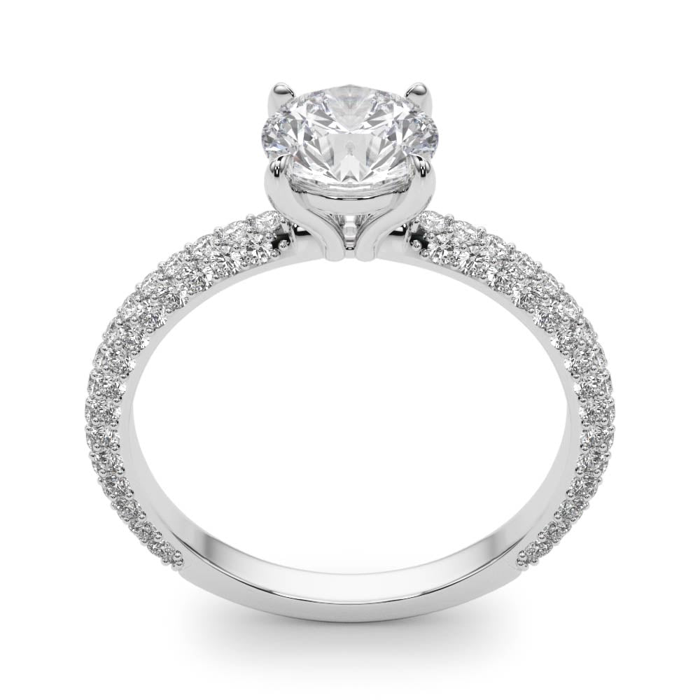 Round Pave With Head Diamond Engagement Ring · 1.49 ct tw