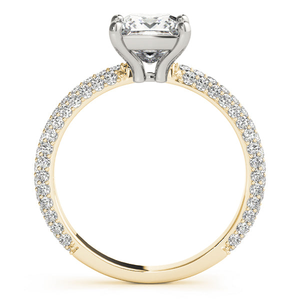Square Pave With Princess Cut Diamond Engagement Ring · 2.26 ct tw