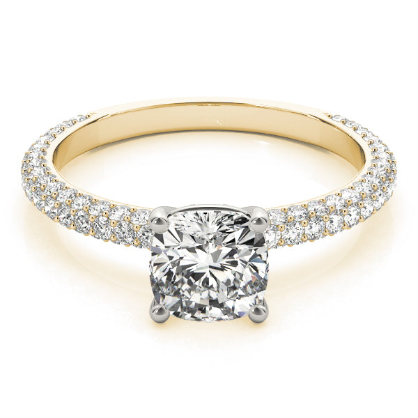 Cushion Pave With Head Diamond Engagement Ring · 1.19 ct tw