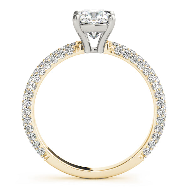 Cushion Pave With Head Diamond Engagement Ring · 0.99 ct tw
