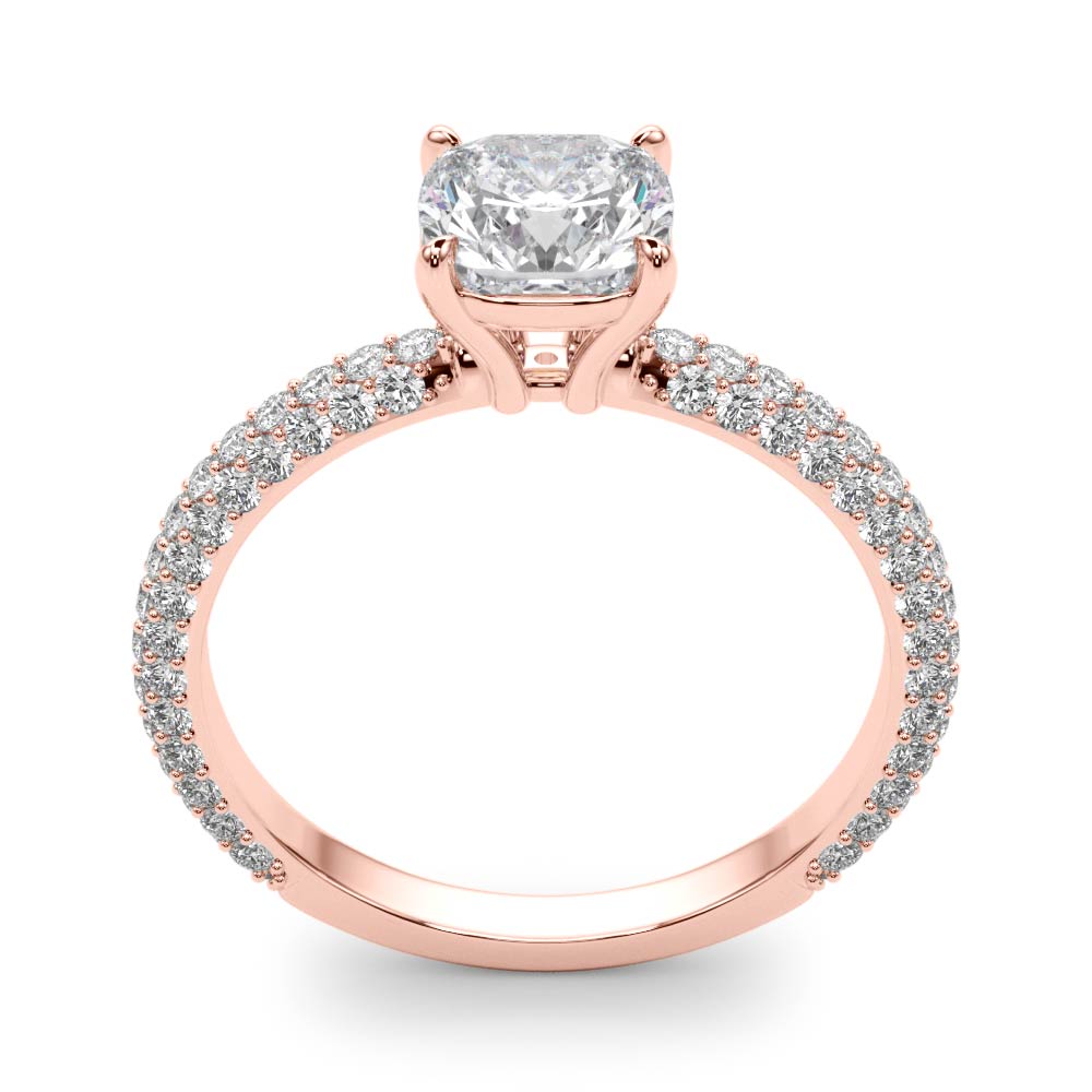 Cushion Pave With Head Diamond Engagement Ring · 1.19 ct tw