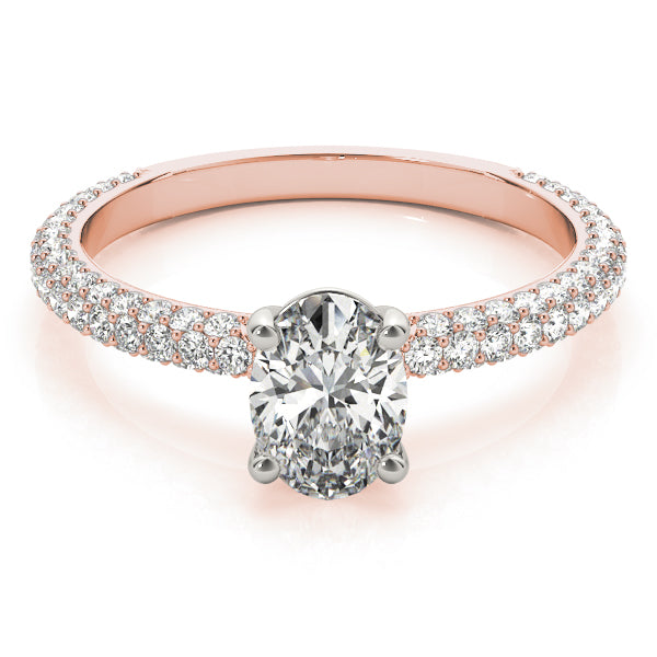Oval Pave With Center Diamond Engagement Ring · 1.49 ct tw