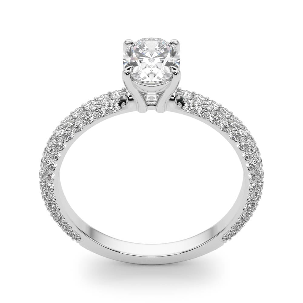 Oval Pave With Center Diamond Engagement Ring · 2.49 ct tw
