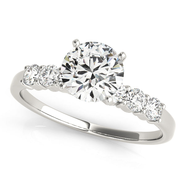 Single Row Diamond Engagement Ring · 0.06 ct tw
