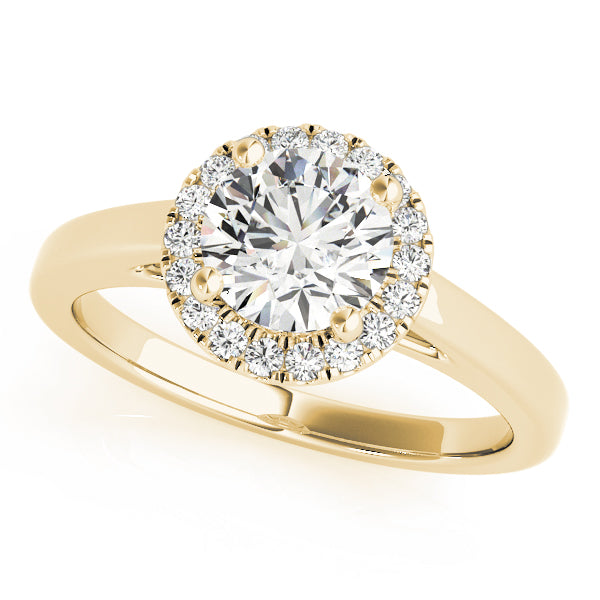 Round Halo Diamond Engagement Ring · 0.34 ct tw