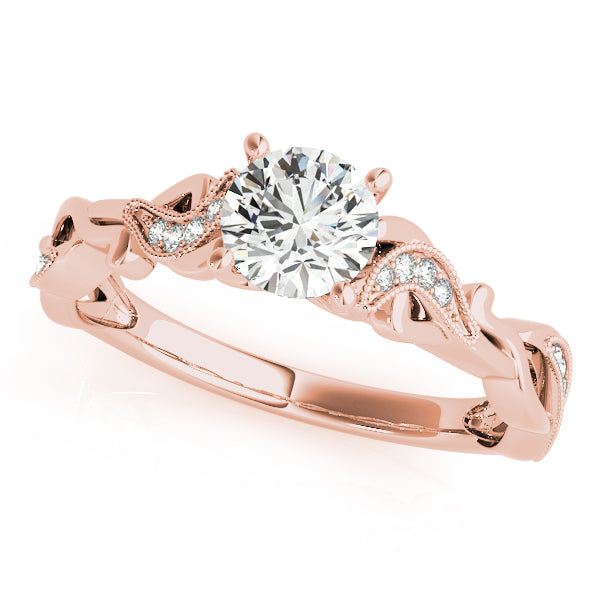 With Twisted Shank Diamond Engagement Ring · 0.10 ct tw
