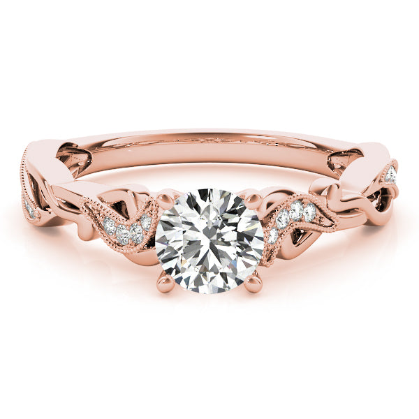 With Twisted Shank Diamond Engagement Ring · 0.10 ct tw