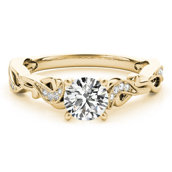With Twisted Shank Diamond Engagement Ring · 0.10 ct tw