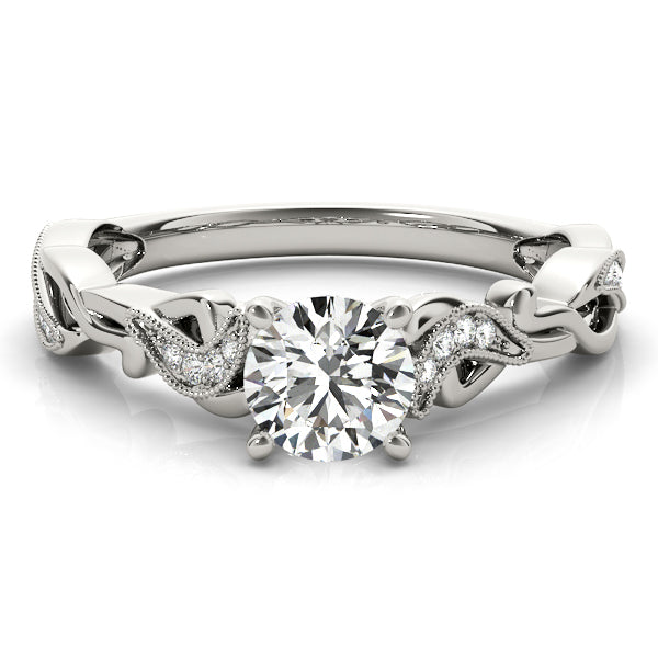 With Twisted Shank Diamond Engagement Ring · 0.10 ct tw