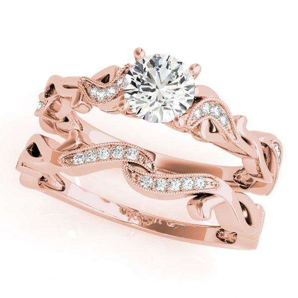 With Twisted Shank Diamond Engagement Ring · 0.10 ct tw