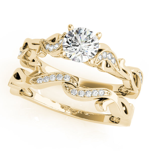 With Twisted Shank Diamond Engagement Ring · 0.10 ct tw